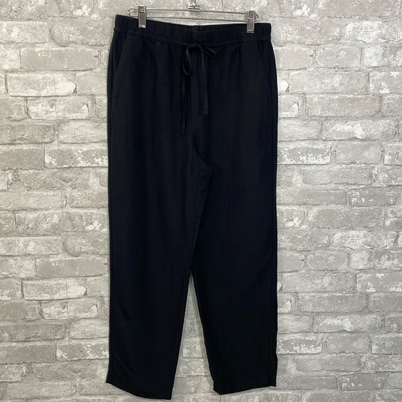 H&M Black Linen Cropped Pants - Picture 1 of 5